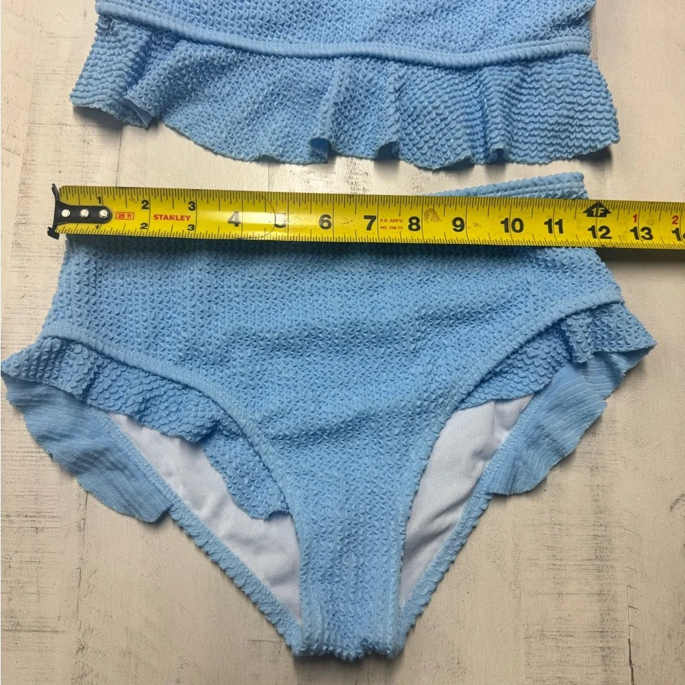 BOGO Girl's 2 Piece Bathing Suit Ruffle Trim Summer Bikini Swimsuit size 12Y - Picture 4 of 11